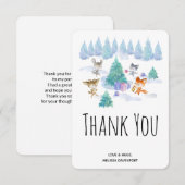 Bosdierdansen rond een vlinderboom bedankkaart (Voorkant / Achterkant)