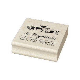 Bosdieren   Achternaam Retouradres Rubberstempel