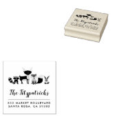 Bosdieren | Achternaam Retouradres Rubberstempel (Gestempeld)