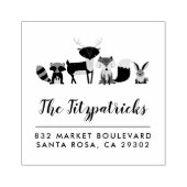 Bosdieren | Achternaam Retouradres Rubberstempel (Afrduk)