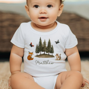 Bosdieren Aquarel Baby Shower Romper