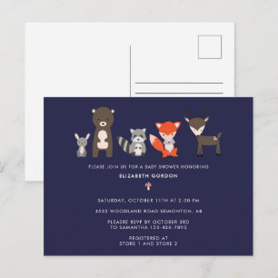 Bosdieren Baby Shower Bos Cute  Briefkaart