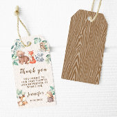Bosdieren baby shower dank u geschenk labels cadeaulabel
