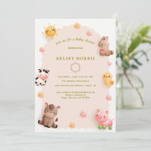 Bosdieren Baby Shower Kaart