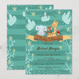 Bosdieren Baby Shower Kaart