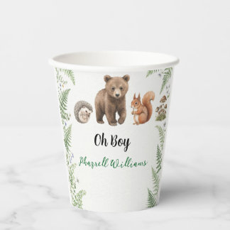 Bosdieren baby shower papieren bekers