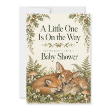Bosdieren Baby Shower Schrijf-in Uitnodiging