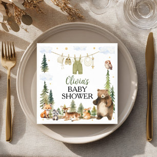 Bosdieren Baby Shower Servetten
