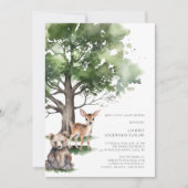 Bosdieren baby shower uitnodiging (Voorkant)