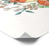 Bosdieren Baby Shower Verjaardagsachtergrond Poster (Hoek)