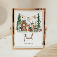 Bosdieren Baby Shower Voedsel Bord