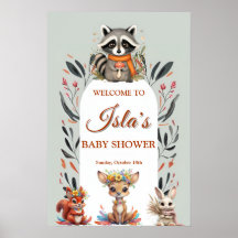 Bosdieren Baby Shower Welkomstbord Cute Voor