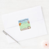 Bosdieren - baby's eerste bibliotheek vierkante sticker (Envelop)