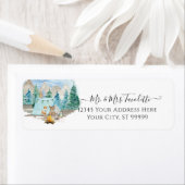 Bosdieren Beer bos Baby shower Etiket (Insitu)