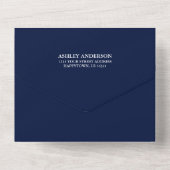 Bosdieren Blauw Hout Baby shower en Raffle All In One Uitnodiging (Achterkant)