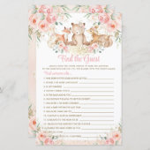 Bosdieren Blush Bloemenspel Zoek de Gast Spel (Voorkant / Achterkant)