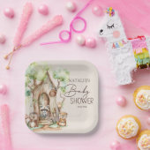 Bosdieren Boho Baby shower Papieren Bordje (Feest)