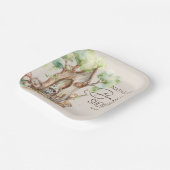 Bosdieren Boho Baby shower Papieren Bordje (Gebogen)