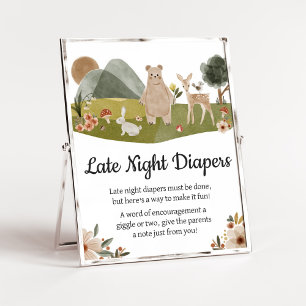 Bosdieren Boho Late Night Luiers Poster