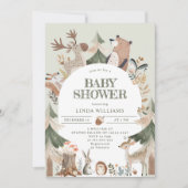 Bosdieren Boog Baby shower Kaart (Voorkant)