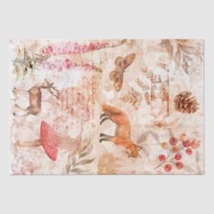 Bosdieren Bos Antiek Vintage Decoupage Tissuepapier