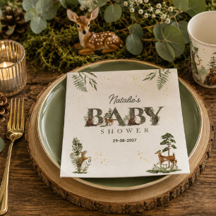Bosdieren Bos Baby Shower Servet