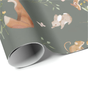 Bosdieren bos baby shower welkomstbord cadeaupapier
