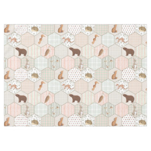Bosdieren bos patchwork cadeau voor babyfeest tafelkleed