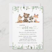 Bosdieren, Bos, Wilde, Baby shower Kaart (Voorkant)