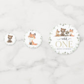 Bosdieren, Bos, Wilde, Eerste verjaardag Confetti (Achterkanten)