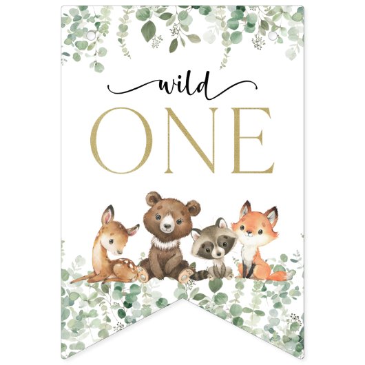 Bosdieren, Bos, Wilde, Eerste verjaardag Vlaggetjes (Eerste vlag)