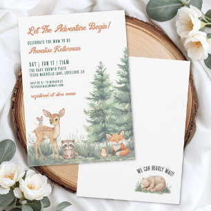 Bosdieren Bosavontuur Baby Shower Kaart
