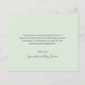 Bosdieren Budget Baby Shower Bedankkaart (Achterkant)