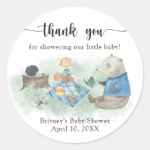 Bosdieren - dank u ronde sticker (Voorkant)