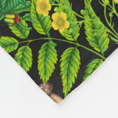 Bosdieren en planten fleece deken (Hoek)