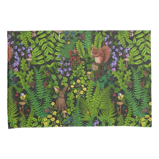 Bosdieren en planten kussensloop (Voorkant-Rechts)