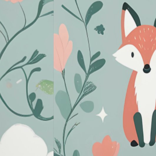 Bosdieren Fox Forest Peel en Stick Behang (Zoom)
