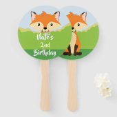 Bosdieren Fox Hand Fan Handwaaier (Voorkant en achterkant)
