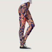 BOSDIEREN, FOX, PEACOCK, HARE PINK BLUE FLORAL LEGGINGS (Rechts)
