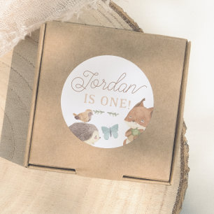 Bosdieren Geslachtsonafhankelijke Verjaardagsfeest Ronde Sticker