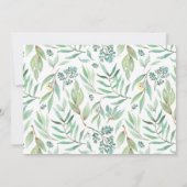 Bosdieren groen rijden met Baby shower Kaart (Achterkant)