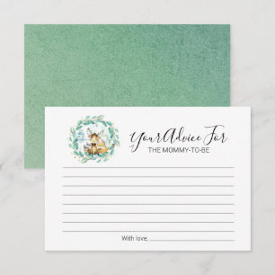 Bosdieren Groene Baby Shower Advies Kaart