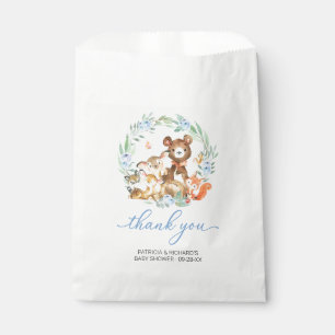 Bosdieren Groene Baby Shower Bedankt Bedankzakje
