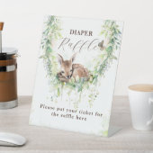 Bosdieren Groene Baby Shower Luiers voor Jongen Reclamebord Met Voetstuk (Insitu)