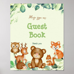 Bosdieren Groene beplanting Eucalyptus gastboek Poster