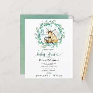 Bosdieren groene budget babyshower
