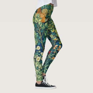 BOSDIEREN Hazen, fazant vogel, groene bloemen Leggings