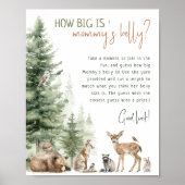 Bosdieren Hoe groot is de buik van mama Poster (Voorkant)