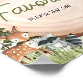 Bosdieren Hout Slice Favorieten Poster (Hoek)