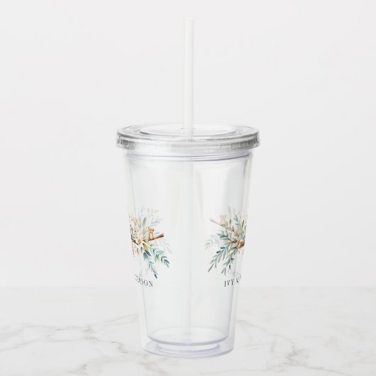 bosdieren in de Waterverf Acryl Drinkbeker (Rechts)